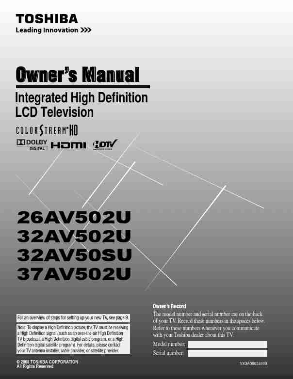 Toshiba Flat Panel Television 26AV502U-page_pdf